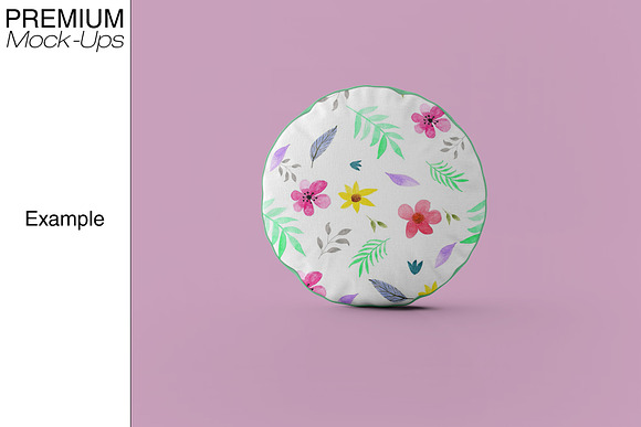 Round Pillow Mockup in Product Mockups - product preview 3