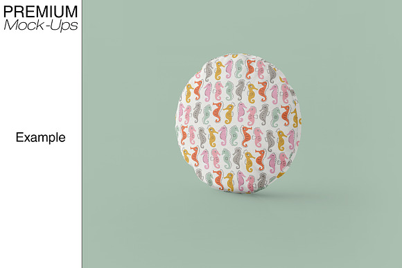 Round Pillow Mockup in Product Mockups - product preview 4