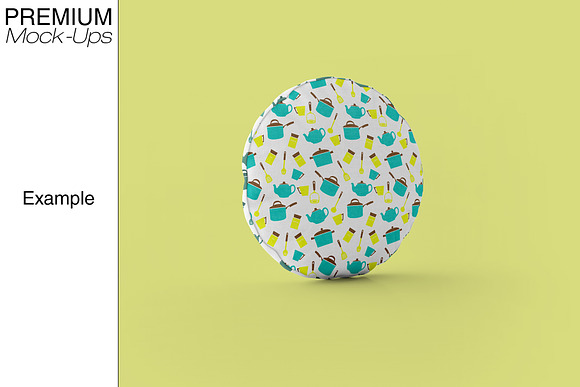 Round Pillow Mockup in Product Mockups - product preview 6
