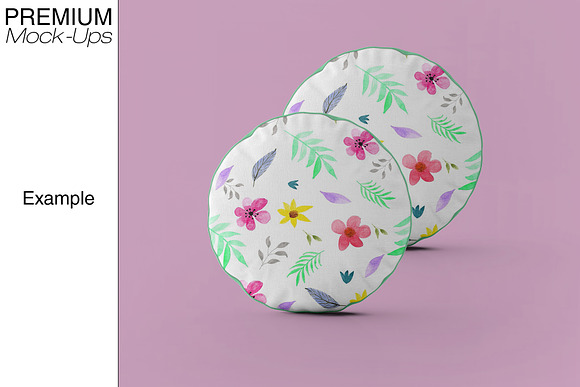 Round Pillow Mockup in Product Mockups - product preview 9