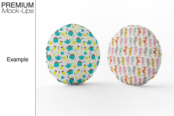 Round Pillow Mockup in Product Mockups - product preview 12