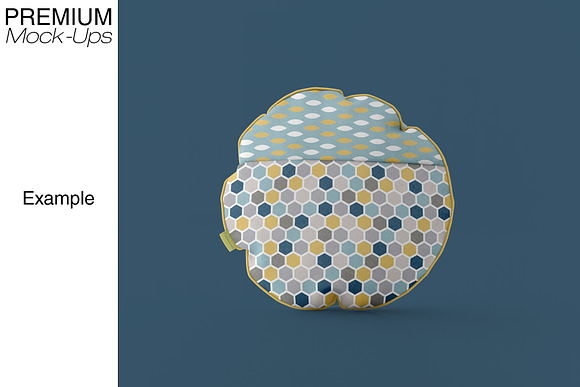 Bordered Round Pillow Mockup in Product Mockups - product preview 6