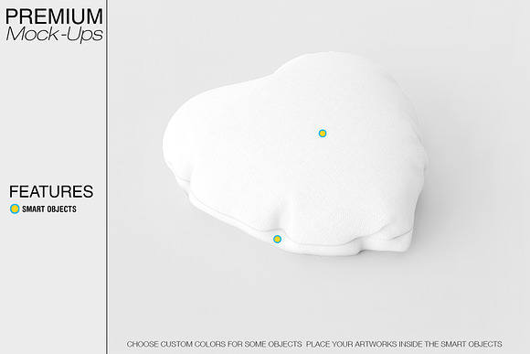 Heart Pillow Mockup in Product Mockups - product preview 6