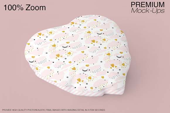 Heart Pillow Mockup in Product Mockups - product preview 9