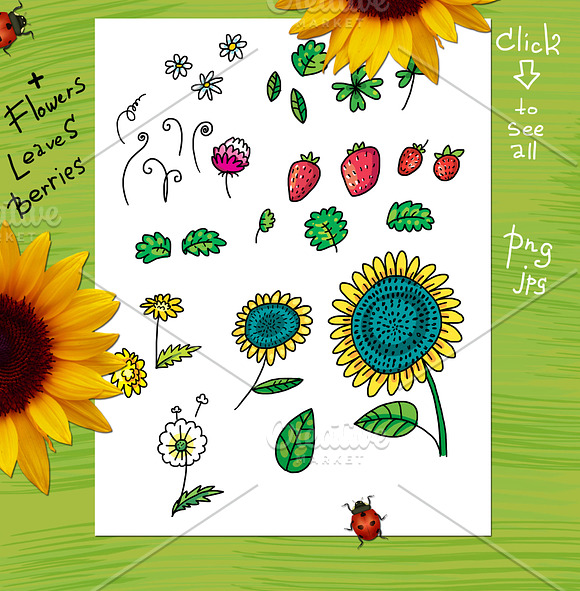 Happy Farm - Animals and Flowers in Illustrations - product preview 2