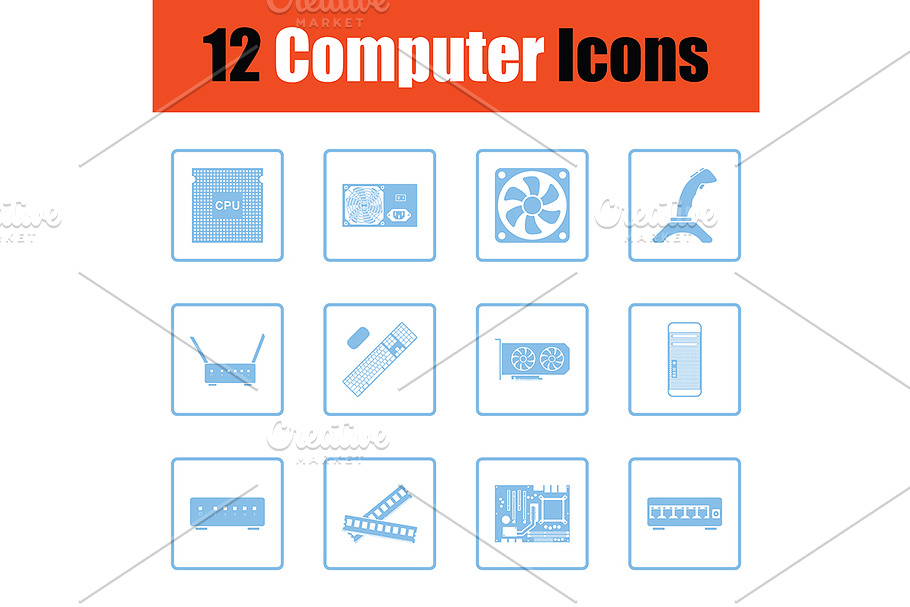 Set of computer icons