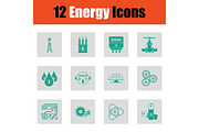 Energy icon set