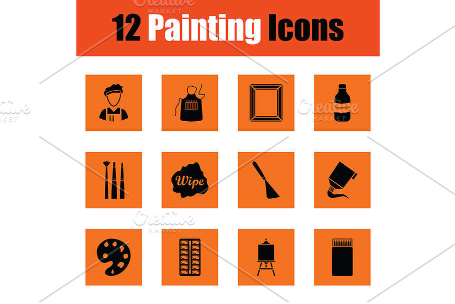 Set of painting icons in Icons - product preview 8