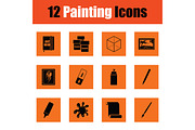 Set of painting icons