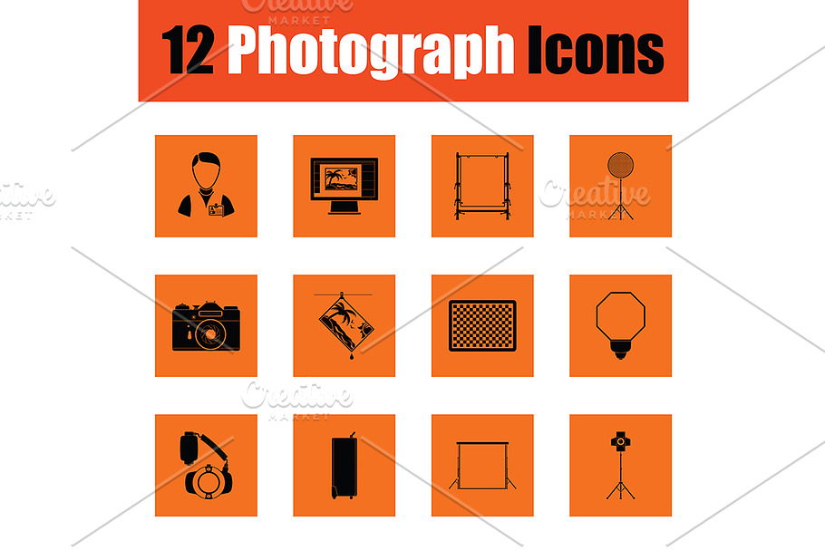 Photography icon set in Graphics - product preview 8