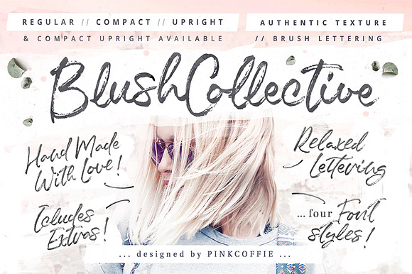 Blush Collective - 4 Fonts + Extras! in Script Fonts - product preview 16