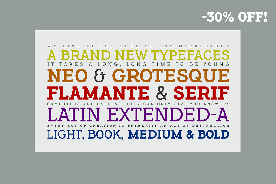 Flamante Serif -8 fonts-