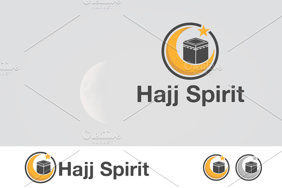 Crescant with Kaba Hajj Spirit Logo in Logo Templates - product preview 8