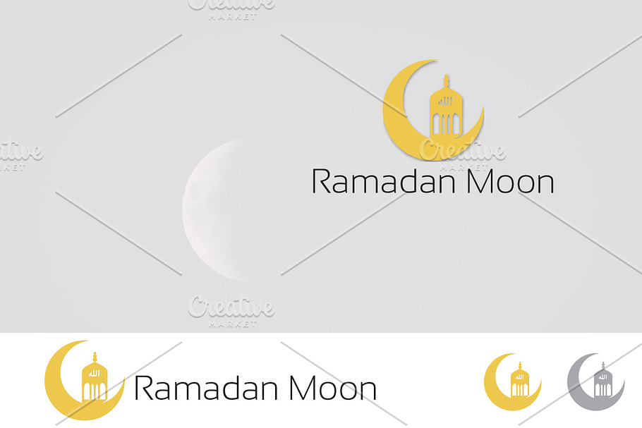 Crescent Moon and Lantern Logo in Logo Templates - product preview 8
