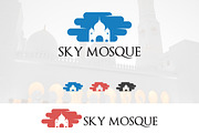 Mosque Dome in Cloud Logo