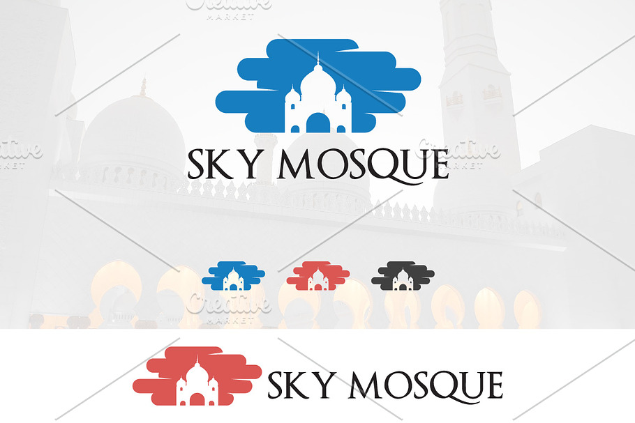 Mosque Dome in Cloud Logo in Logo Templates - product preview 8