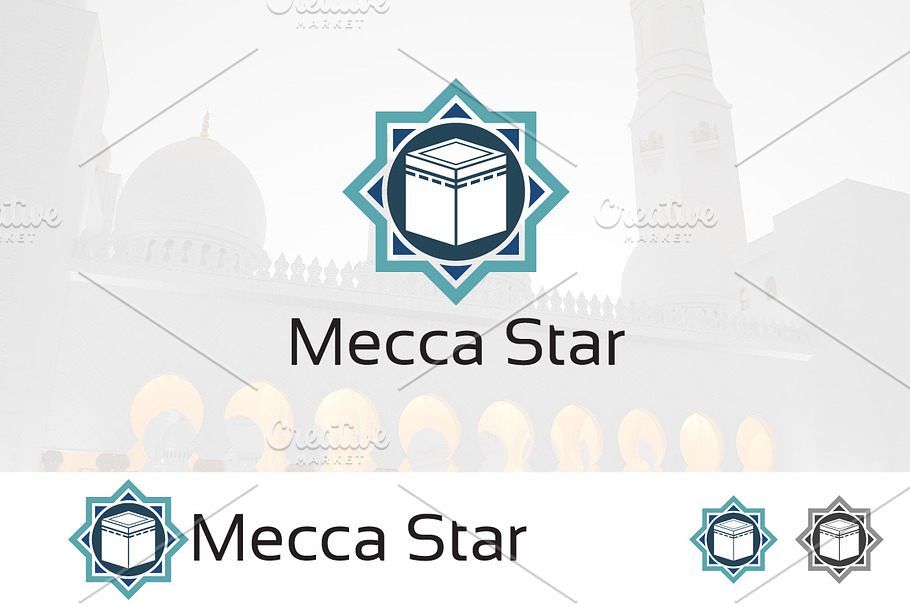 Mecca Kaba Star Islamic Logo in Logo Templates - product preview 8