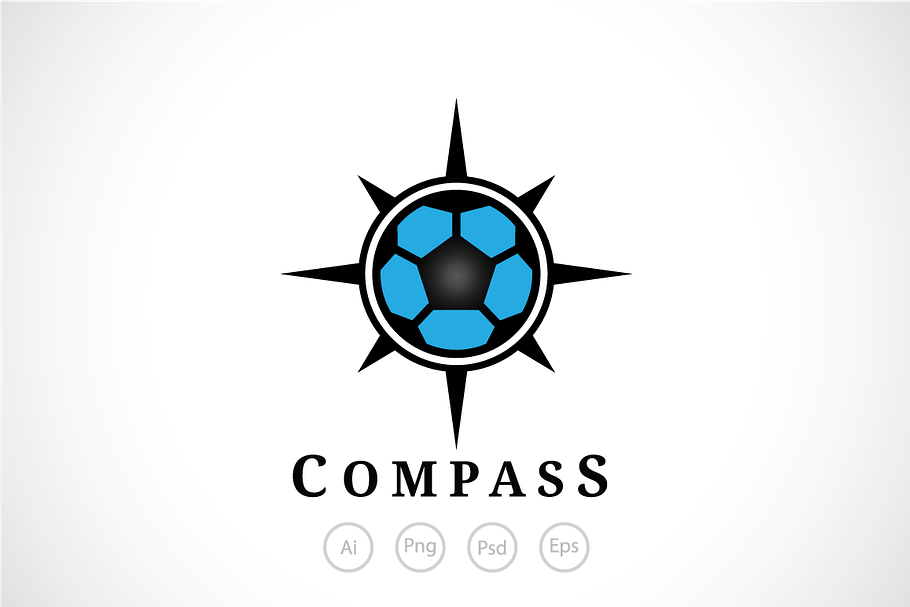 Football Compass Logo Template in Logo Templates - product preview 8