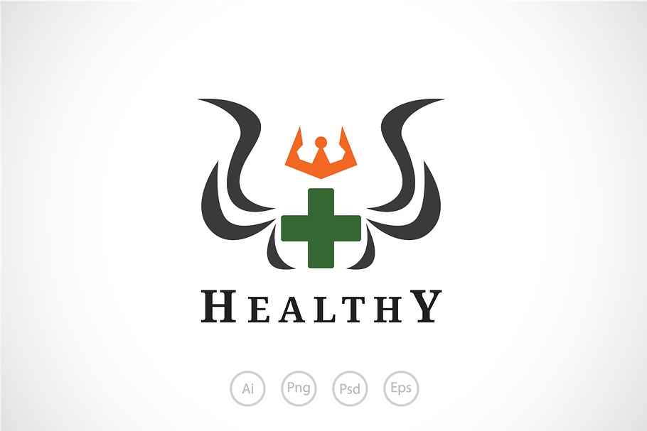 Healthy King Logo Template in Logo Templates - product preview 8