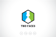 Two Faces Logo Template