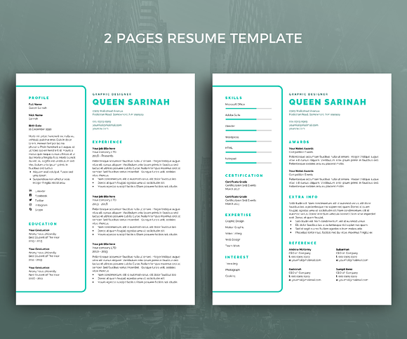 Resume Template 42 in Resume Templates - product preview 1
