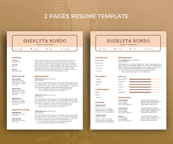 Resume Template 43 in Resume Templates - product preview 1