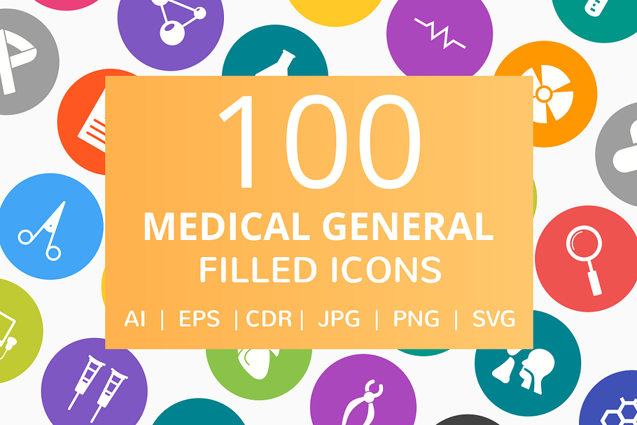 101 Medical Filled Round Icons