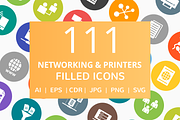 111 Networking & Printer Filled Icon