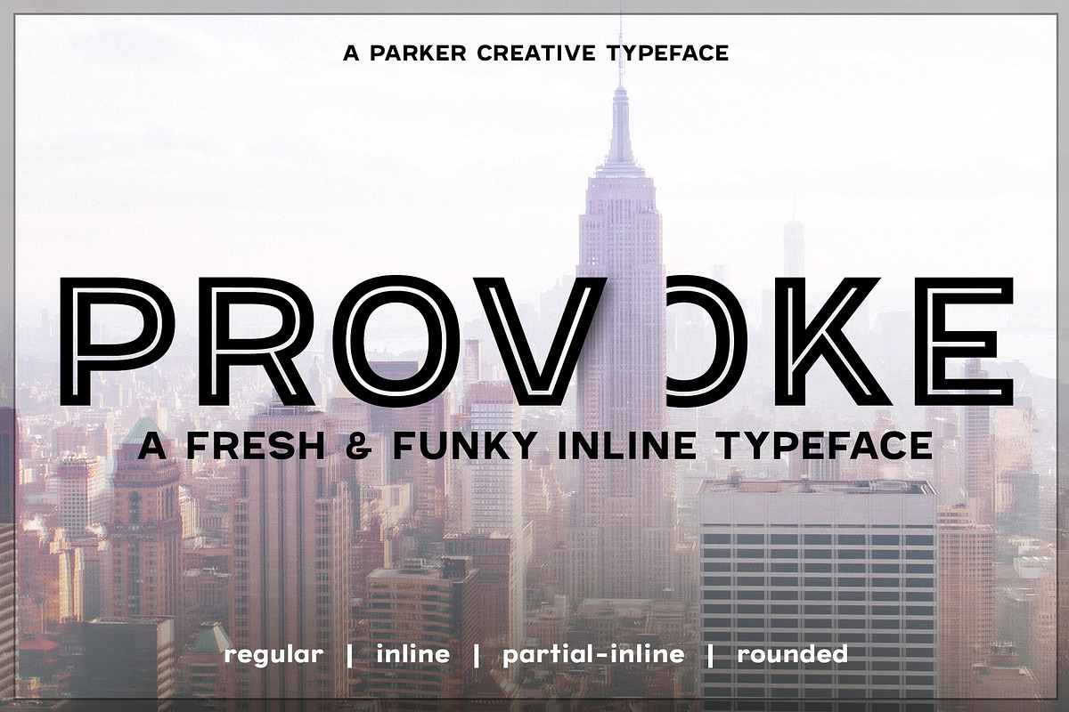 ★ Provoke ★ Inline Font in Display Fonts - product preview 8