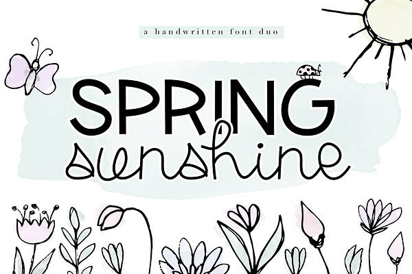 Spring Sunshine - Script Font Duo