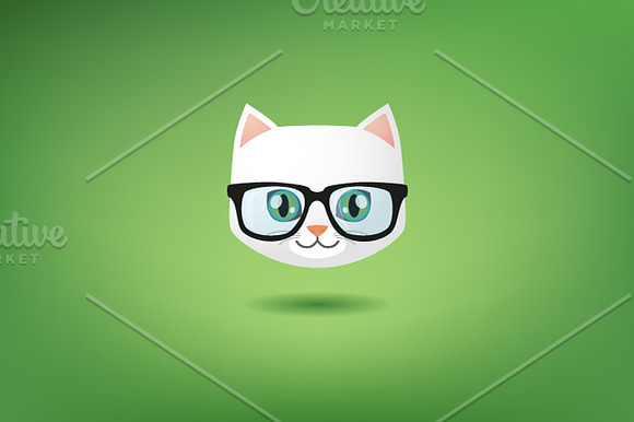 Cute Animal Head Vector Set in Illustrations - product preview 1