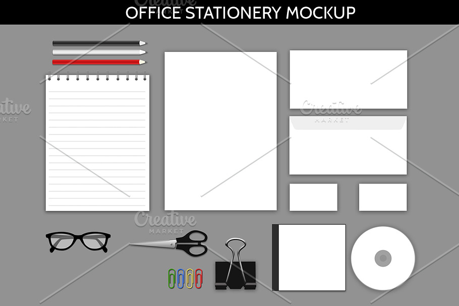 Office Stationery / branding Mockup in Branding Mockups - product preview 8