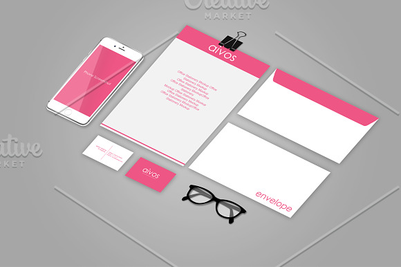 Office Stationery / branding Mockup in Branding Mockups - product preview 2