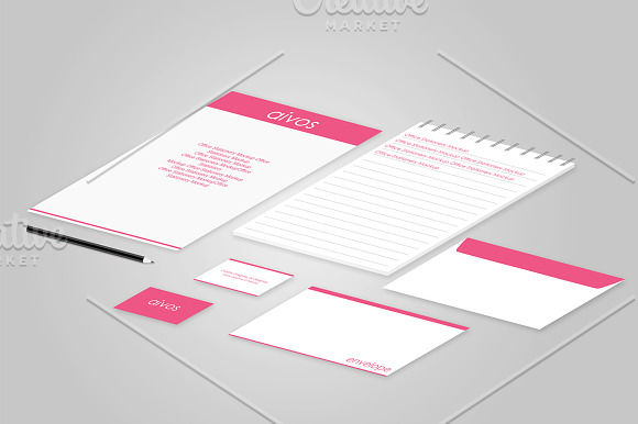 Office Stationery / branding Mockup in Branding Mockups - product preview 3
