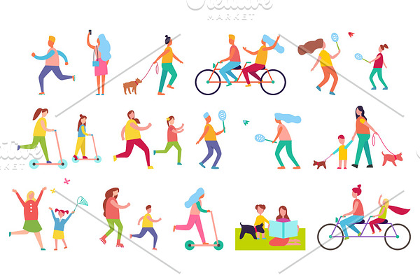 Active Relaxation Vector Illustration on White