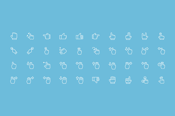75+ Hand Gesture Icons in Graphics - product preview 1