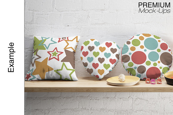 Pillows on Shelf Set in Product Mockups - product preview 4
