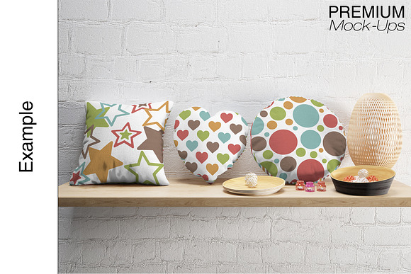 Pillows on Shelf Set in Product Mockups - product preview 5