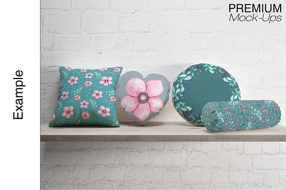Pillows on Shelf Set in Product Mockups - product preview 6