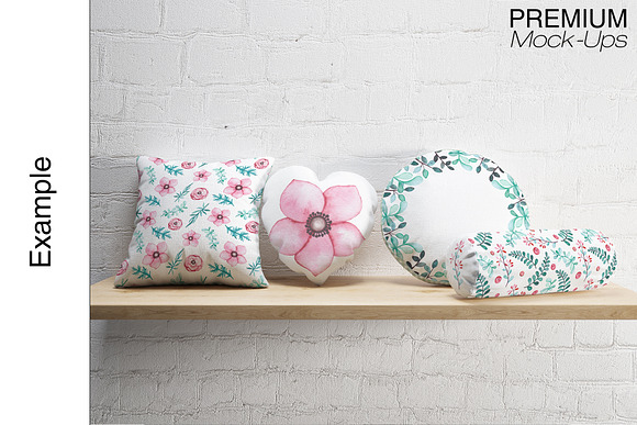 Pillows on Shelf Set in Product Mockups - product preview 7