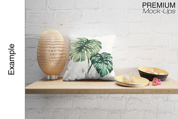 Pillows on Shelf Set in Product Mockups - product preview 12