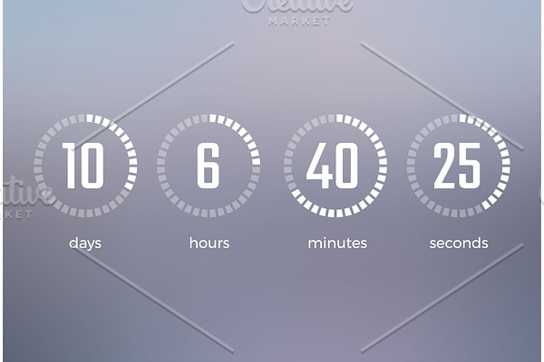 Days Hours Minutes Seconds Vector Illustration