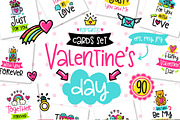 90 Valentine's Day Cards - Love Set