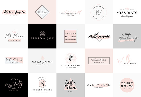 Logo Bundle & Texture Pack Vol. 1 in Logo Templates - product preview 1