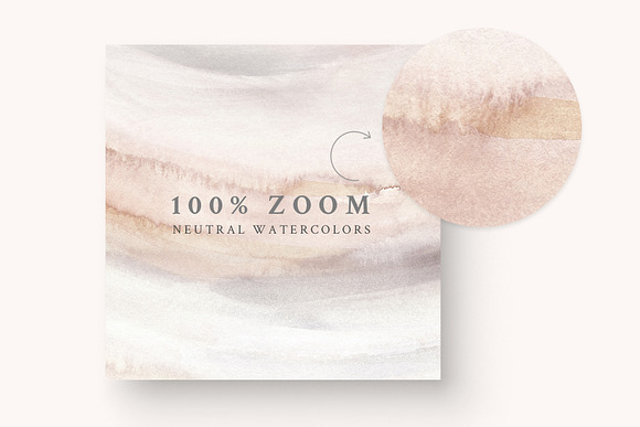 6 Neutral Watercolor Backgrounds in Textures - product preview 6