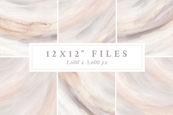 6 Neutral Watercolor Backgrounds in Textures - product preview 7
