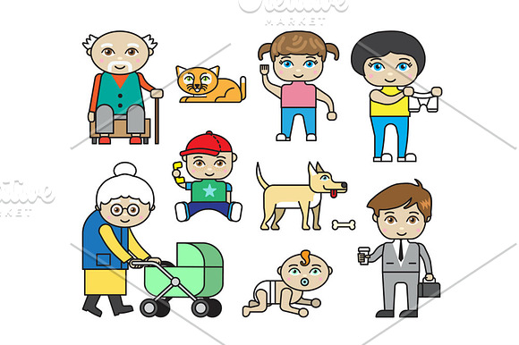 The Flat Family in Illustrations - product preview 1