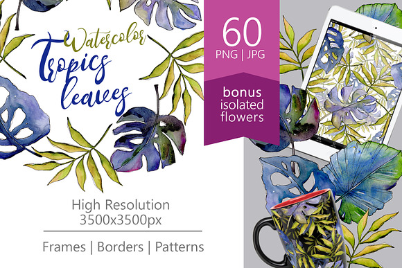 Watercolor Spring Bundle 10 products in Illustrations - product preview 1