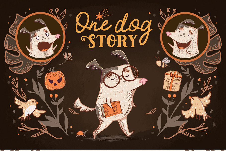 One Dog Story • Character set in Illustrations - product preview 8