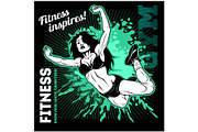 Motivational and inspirational illustration - Fitness.